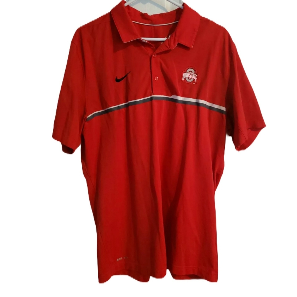 Ohio state nike dri-fit polo men's L